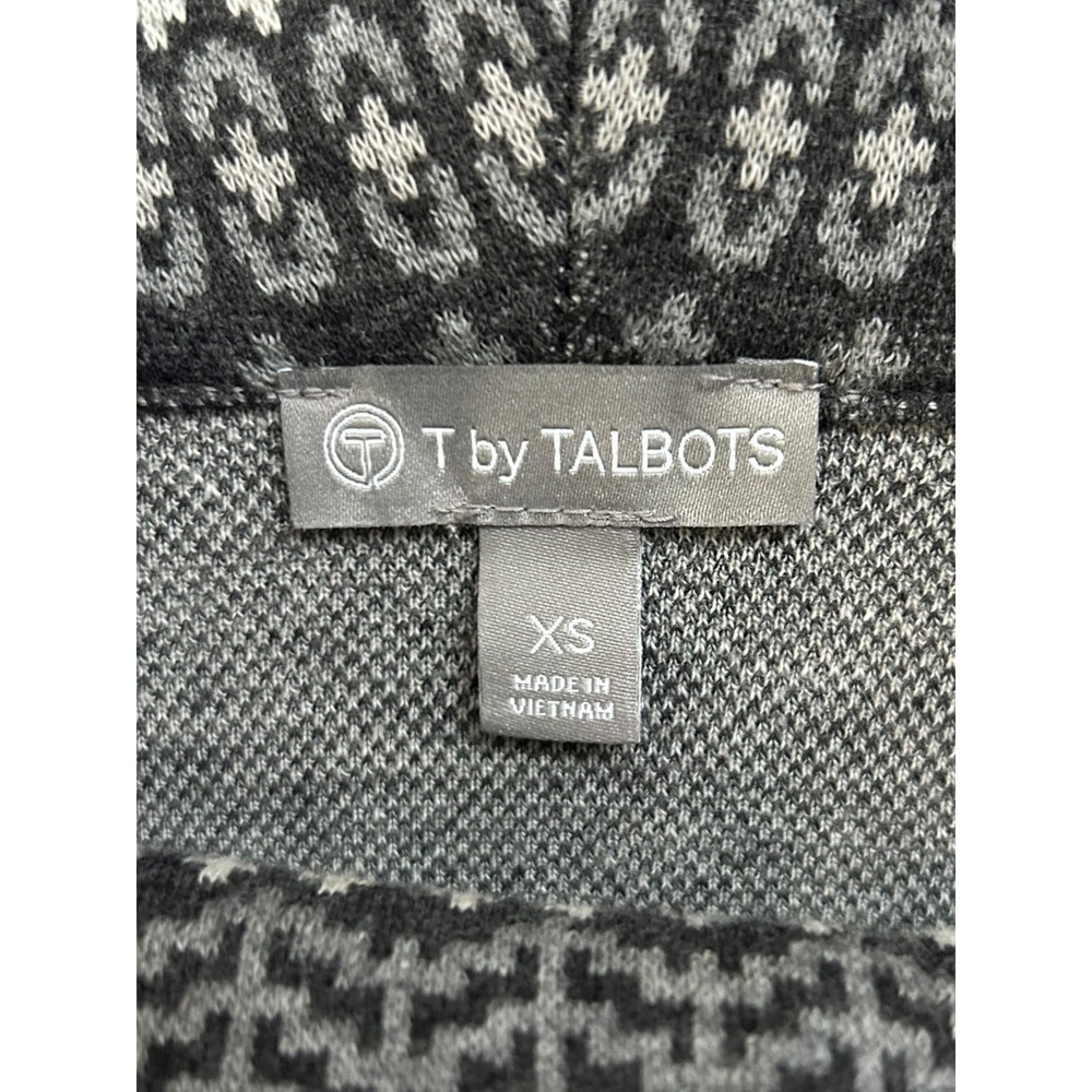 T by Talbots Womens Fair Isle Knit Cowl Neck Long Sleeve Sweater Gray Size XS - Picture 5 of 7